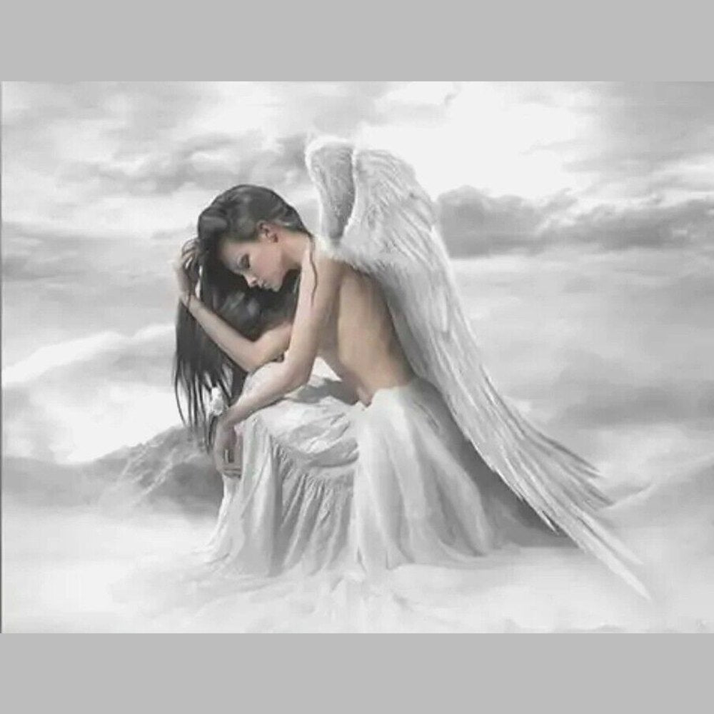 Beautiful Modern Angel Art Print Canvas Print 12" X 16" NEW! Art:Art Prints Style Your Walls